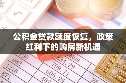 西昌公积金贷款额度恢复，政策红利下的购房新机遇