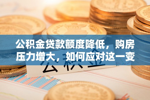 西昌公积金贷款额度降低，购房压力增大，如何应对这一变化？