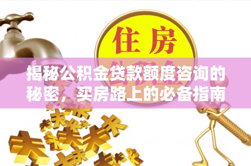 西昌揭秘公积金贷款额度咨询的秘密，买房路上的必备指南