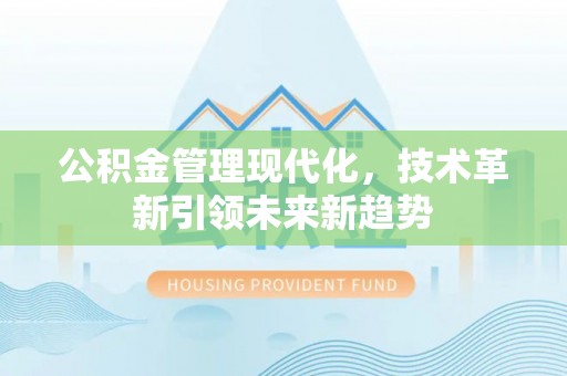 西昌公积金管理现代化，技术革新引领未来新趋势