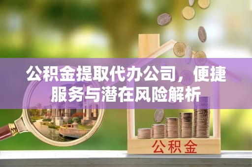 西昌公积金提取代办公司，便捷服务与潜在风险解析