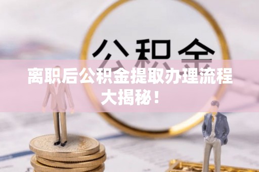 西昌离职后公积金提取办理流程大揭秘！