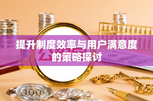 西昌提升制度效率与用户满意度的策略探讨