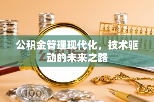 西昌公积金管理现代化，技术驱动的未来之路